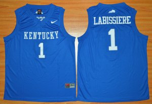 Maillot De Basket NCAA 2016 Kentucky Wildcats Skal Labissiere 1 NCAA Baketball Bleu